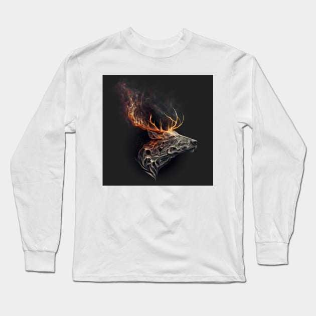 Stag Wisps 05 Long Sleeve T-Shirt by thewandswant